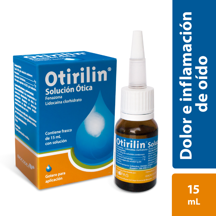 Otirilin solución ótica frasco 15 mL